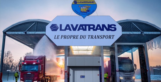 Station de lavage poids lourd en hiver